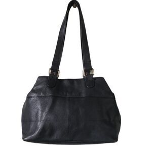 EUC GREAT AMERICAN LEATHER WORKS BLACK LEATHER BAG